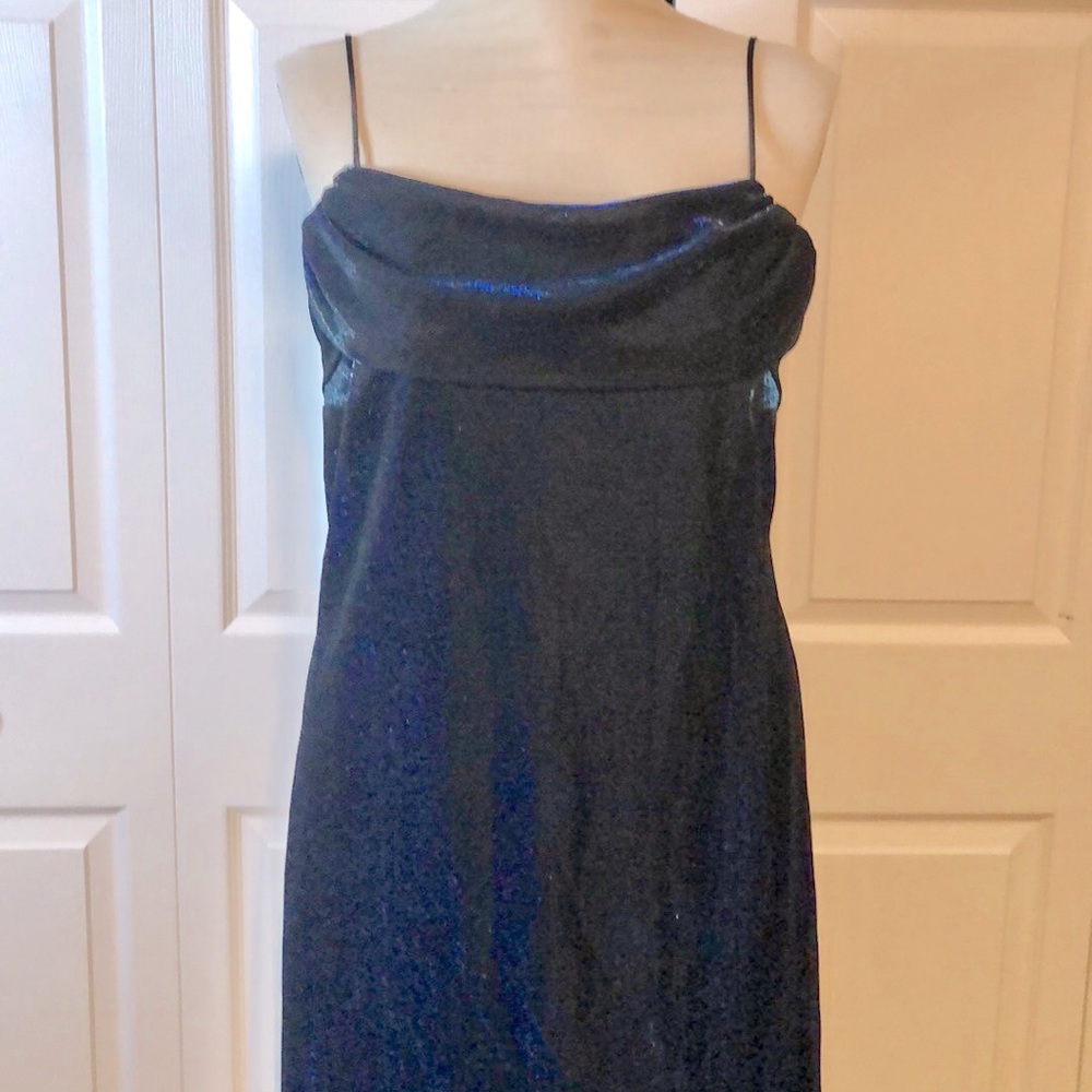 Sexy Evening Dress in Shimmery Midnight Blue 20W